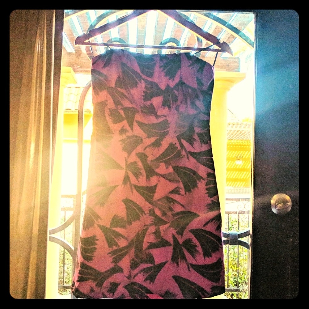 Guess Geometric Strapless Ruffled Mini Dress 8 - Picture 2 of 7